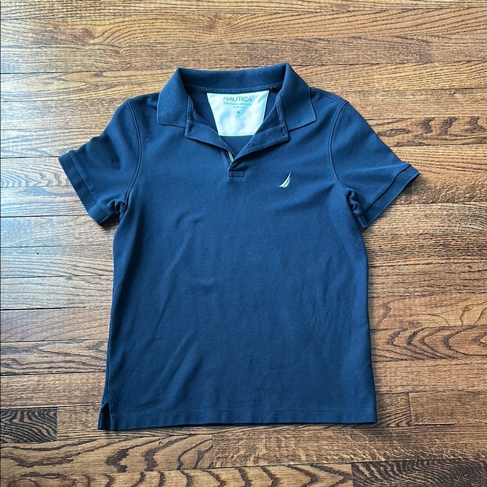 Nautica Blue Polo Shirt Classic Short Sleeve